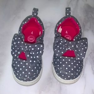 🌷Wonder nation bow polka dot infant girl shoes. Size 4